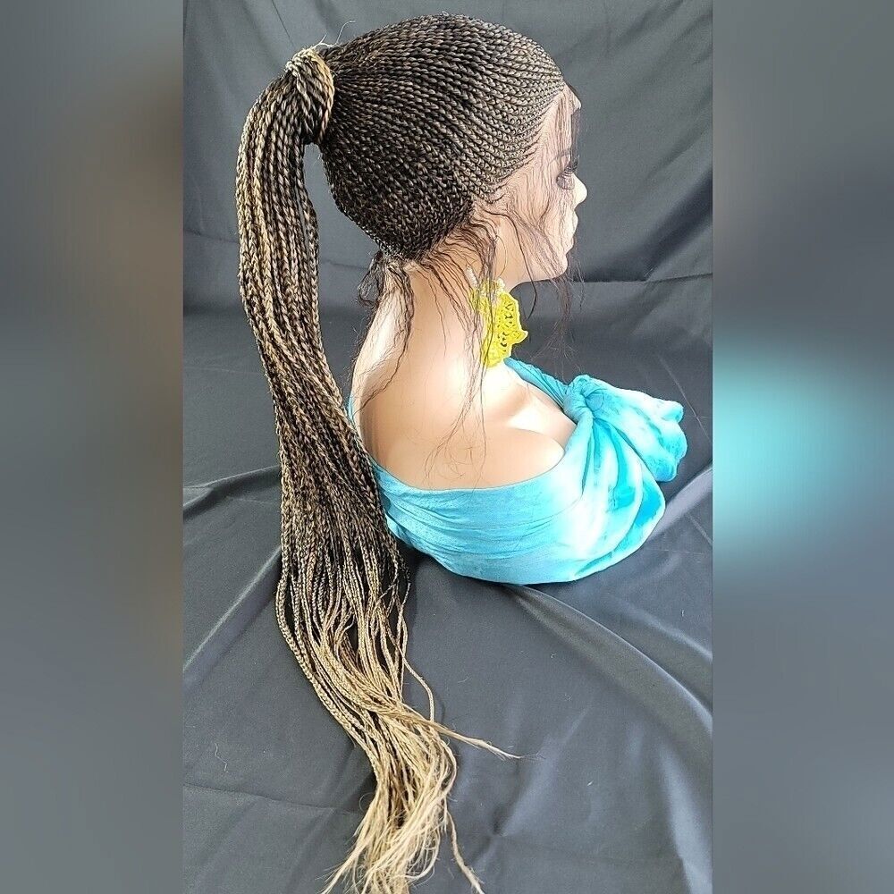 Handmade Braided Wig with Updo and Ponytail - NWT Color 2/27 Ombre long Wig - Picture 10 of 15